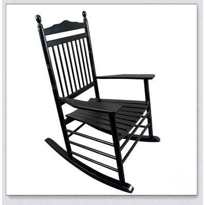 Chaise berçante balcon en bois franc pour terrasse