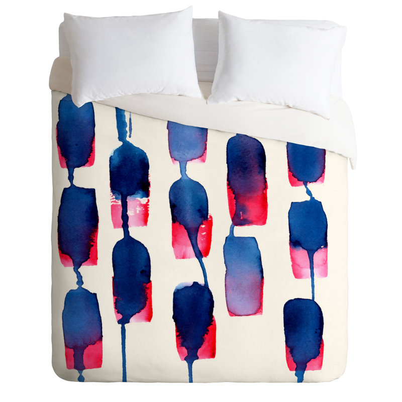 CMYKaren Polyester Abstract Duvet Cover, King Duvet Cover + 2 King Shams
