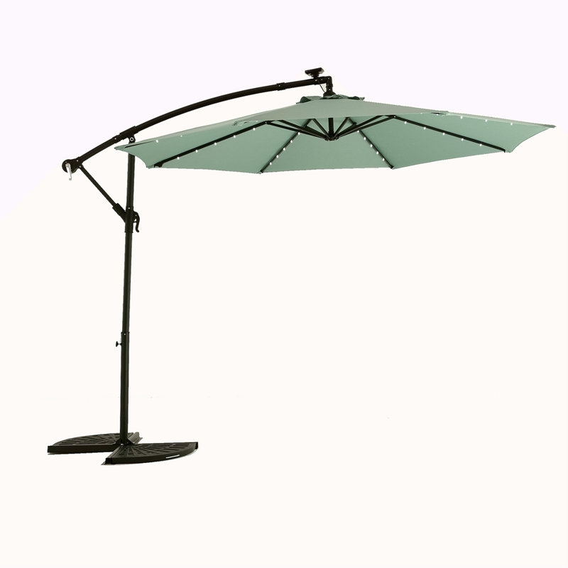Parasol de marché à DEL 10 pi, Sauge