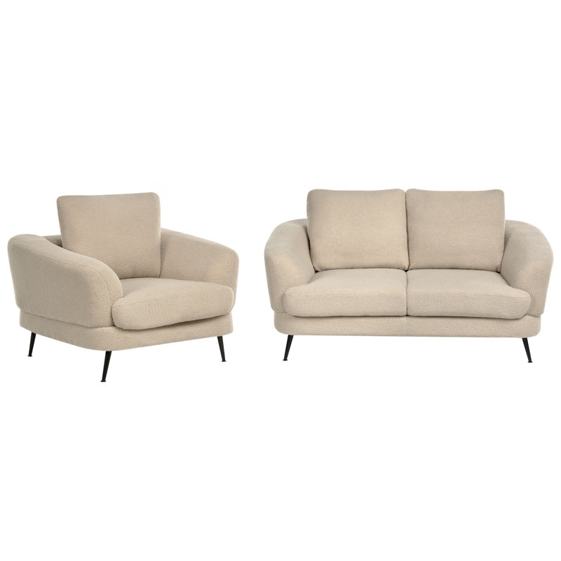 Lemelle 2 - Piece Living Room Set, KJAER Beige Boucle