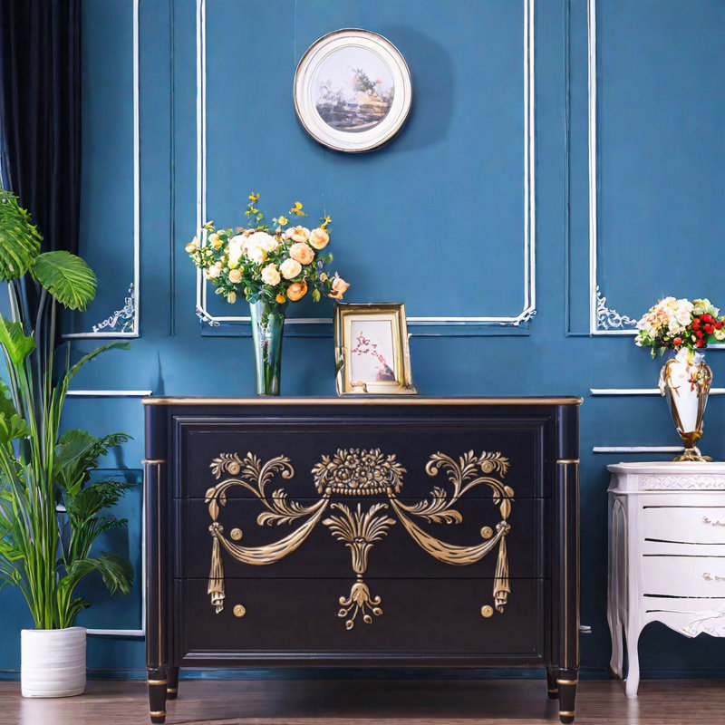 Commode d'appoint légère et luxueuse rétro