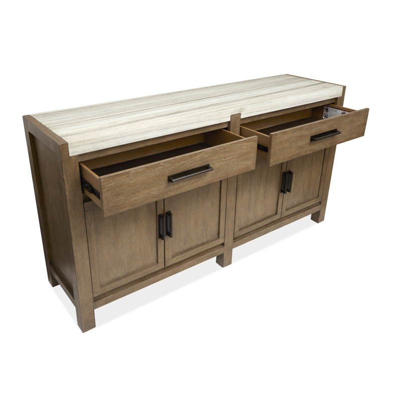 Table de salle à manger extensible à tréteaux avec 6 chaises d'appoint rembourrées et une vitrine