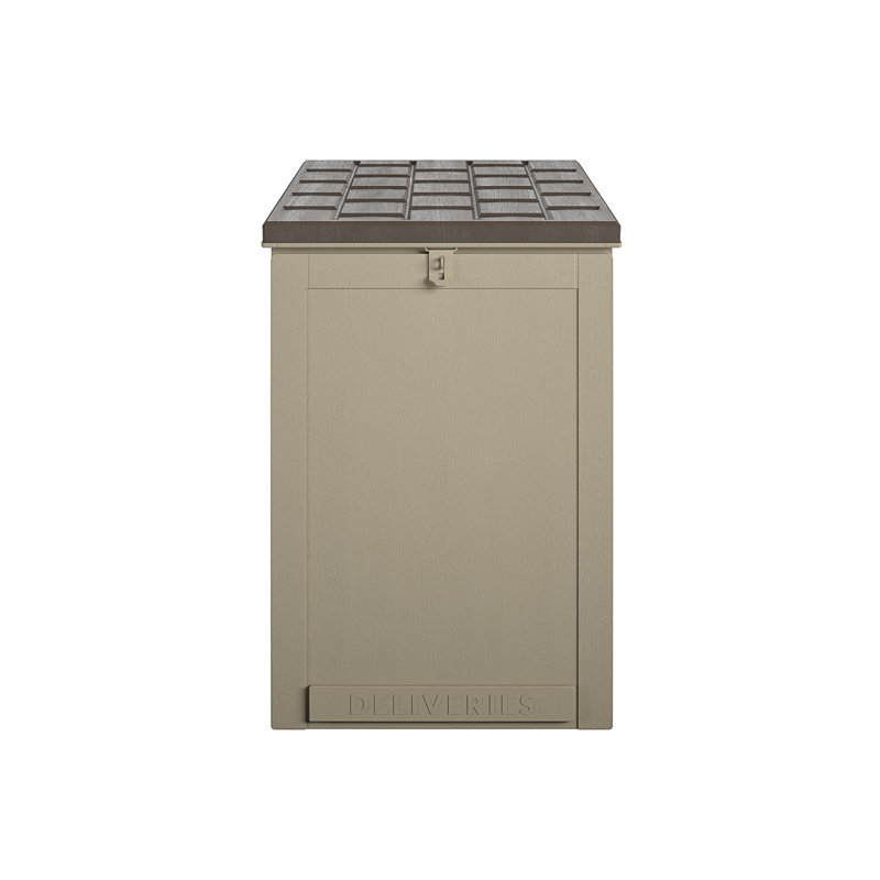 Blue Elephant W Water Resistant Plastic Deck Box, Tan