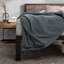 Slovan Modern Metal Platform Bed frame with Wooden Headboard-2098781560