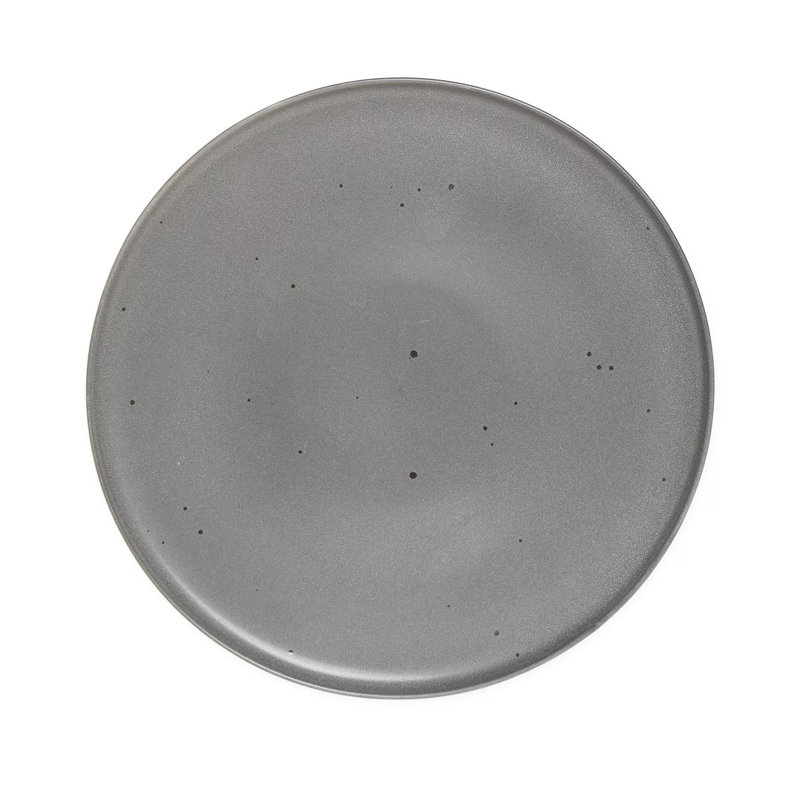 10.5'' Truffle Gray Ceramic Dinner Plate Set