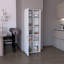 Armoire de rangement de 67 po de hauteur avec une porte, cinq tablettes intérieures et cinq tablettes extérieures-1915728948