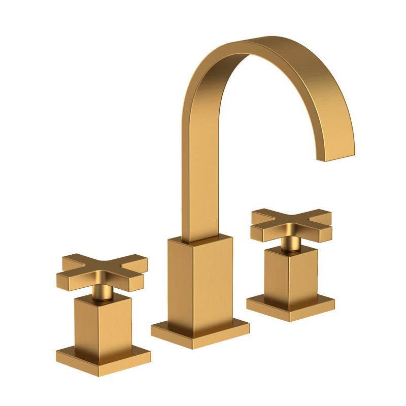 Secant Widespread Bathroom Faucet with Drain Assembly, Satin Bronze (PVD)