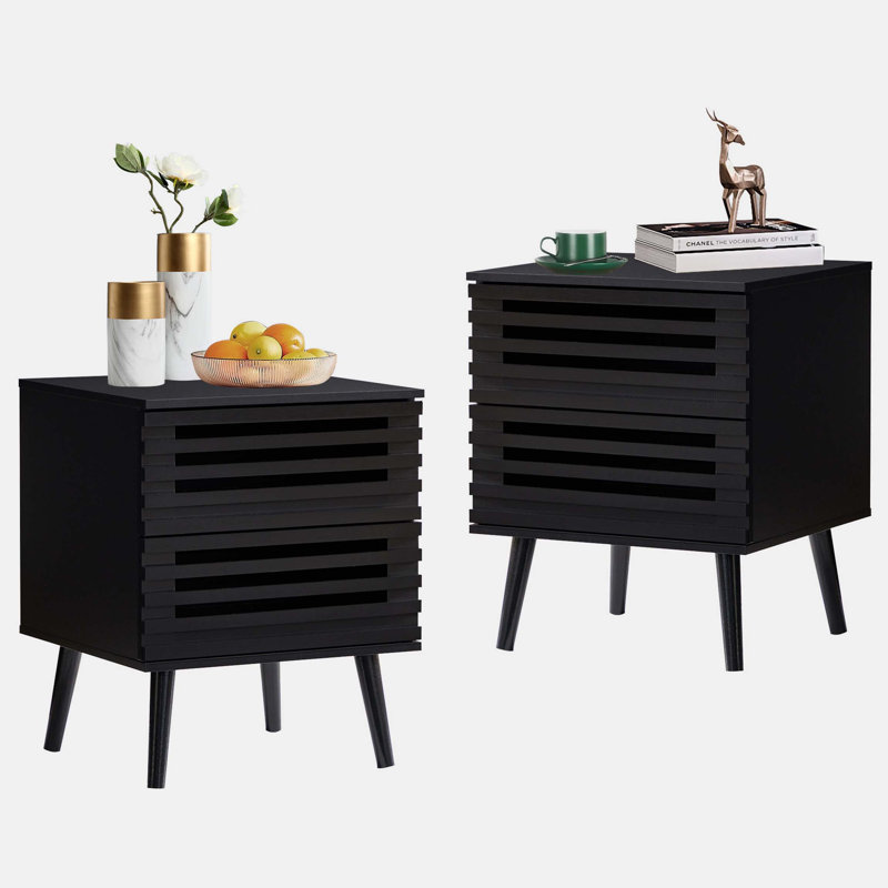 Table de chevet Bernice, Noir