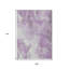 Tapis intérieur lavable abstrait ivoire 9 pi x 12 pi lavande et ivoire