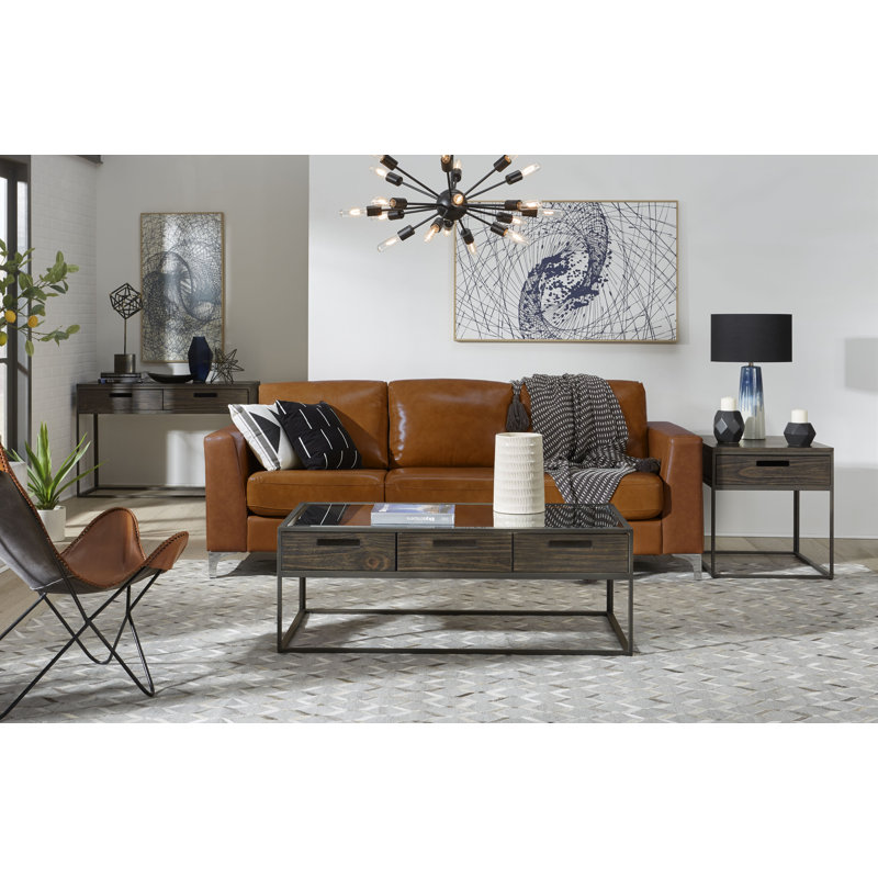 46'' Solid Wood Top Console Table