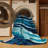 Washable Ocean Blues Hawaiian Area Rug-353669152