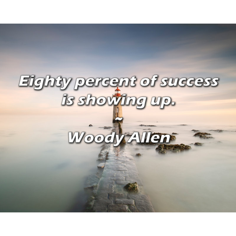 Citation de Woody Allen: Quatre-vingts pour cent des succès sont visibles.