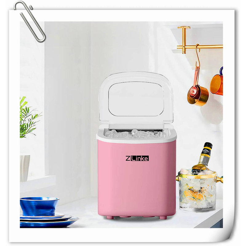 GLOBAL GIRLS LLC 26,5 Lb. Machine à glace quotidienne, Rose