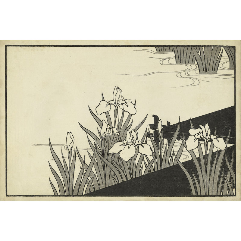 Japanese Irises A - Wrapped Canvas Print, 30cm H x 46cm W x 3.8cm D