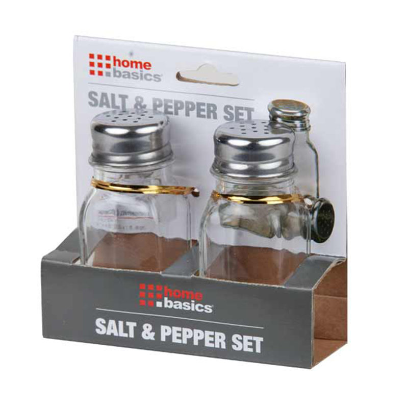 Home Basics Salt and Pepper Shaker Set