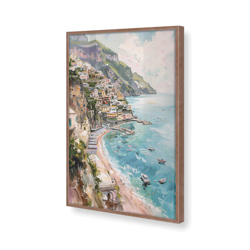 «Coastal Charm», impression encadrée sur papier par Azure Artisanal Studio, Rose poudre, H 21 po x l 17 po x P 1,375 po