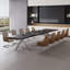 Table de conférence noire + argent massif en bois massif + acier inoxydable-156828623