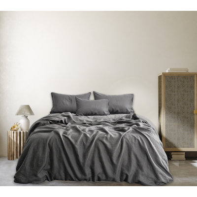 Ensemble de housse de couette en lin 3 pièces 