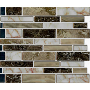10'' W x 10'' L PVC Peel and Stick Mosaic Tile