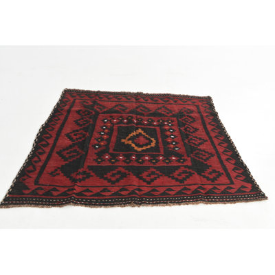 Tapis rouge rectangulaire Omari