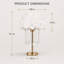 Lampe de table en plumes blanches de 17,7 po avec accents en cristal K9 et base dorée, lampe de chevet à température de 3 couleurs pour la chambre à coucher