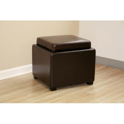 Caracas Faux Leather Ottoman