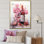 Serenity Pastel Pink Wine Blooms - Art mural vin