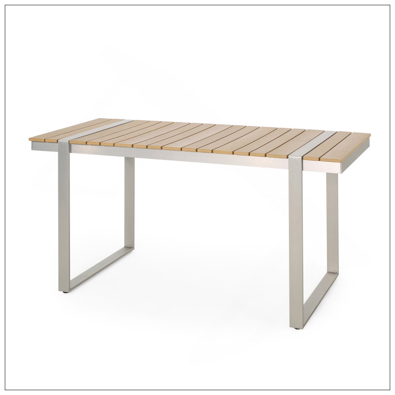 Dining Table, Silver + Natural, Gray