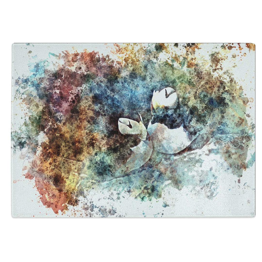 Tempered Glass Nesting Atlantic Puffins Chopping Board