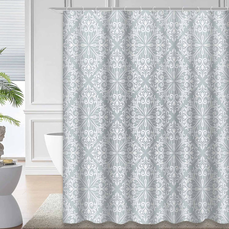 Rideau de douche Damask Floral, L 72 po x l 72 po
