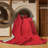 Machine Washable Solid Red Area Rug-384348087