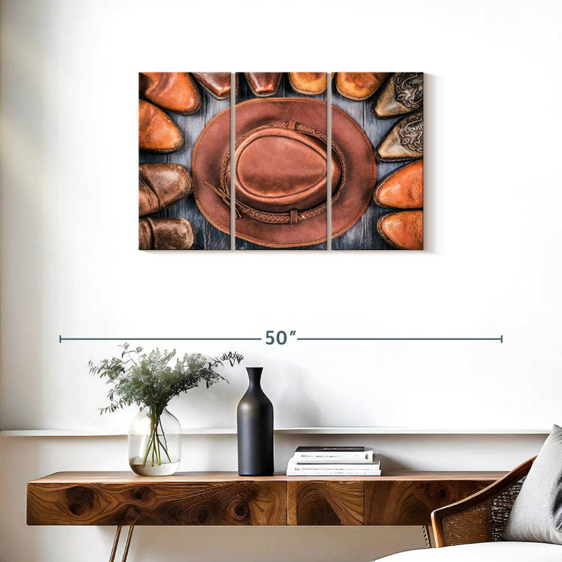 Lelar Cowboy Boots And Hat, 20" H x 33" W