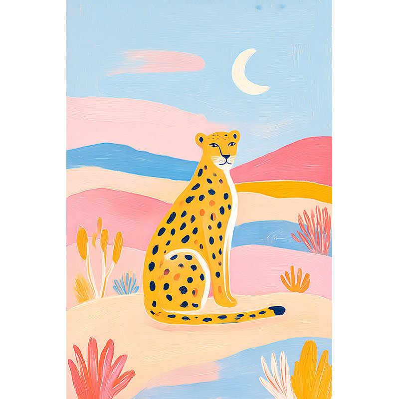 Serene Leopard Study Wrapped Canvas Wall Art, 48"H x 36"W x 1.5"D
