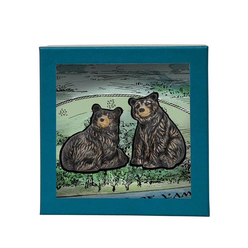 Clever Creatures Black Bear Salt And Pepper Shakers Set