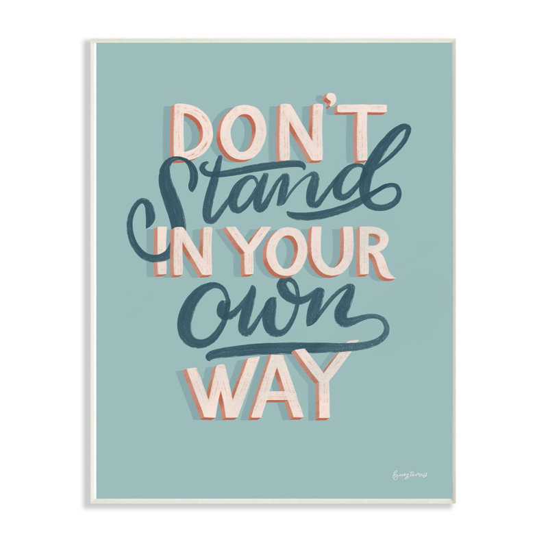 « your way way word design », impression sur toile, H 48 po x l 36 po x P 1,5 po, Toile