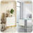 2-Drawer Office File Cabinet with Gold Accents, Sleek White & Gold Lateral Filing Cabinet for Home Office, Legal/Letter/A4 File Storage with Anti-Tip Design-1549511427