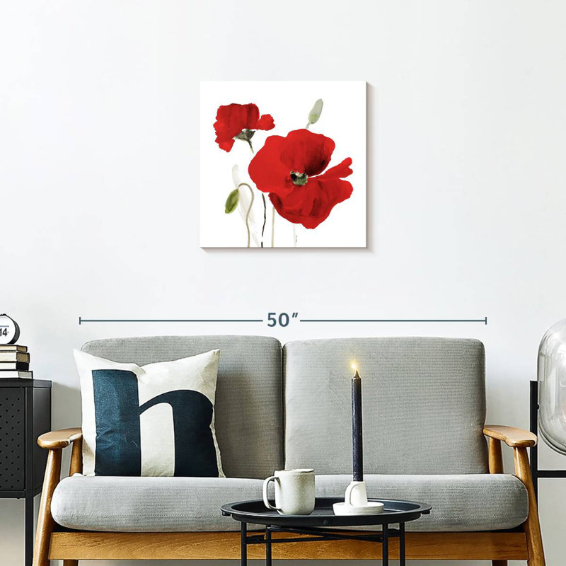 Harnek All Red Poppies I, H 20 po x l 20 po