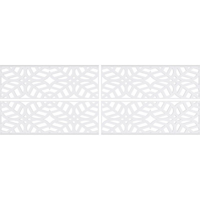 32.25'' H x 94.5'' W x 0.375'' D Expanded Cellular PVC Wainscot Paneling