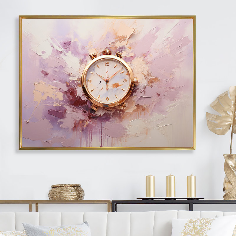 Minimalisme, impression sur toile I Watches, H 34 po x l 44 po x P 1,5 po, Cadre flottant doré
