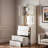 3-in-1 Vanity Table With Led Mirror,  Drawers, Flip-top Compartment And Storage Stool