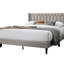 Cadre de lit tête de lit à motif de losanges moderne en tissu pour grand lit 1pc-2007269445