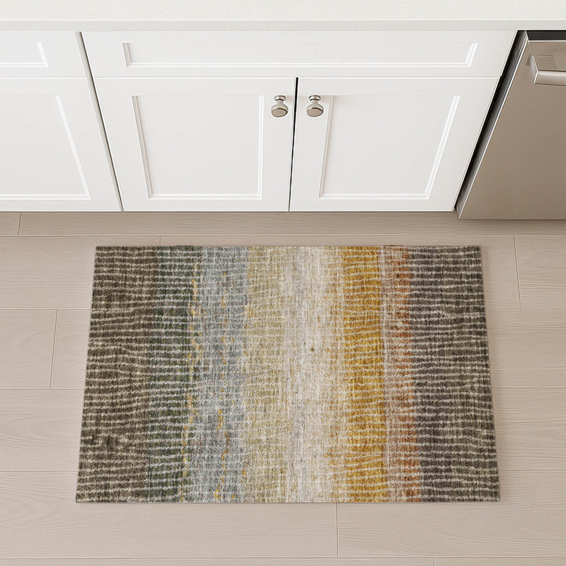 Tapis intérieur / extérieur lavable à la machine Matteson ACN2314, Rectangle 1 pi 8 po x 2 pi 6 po