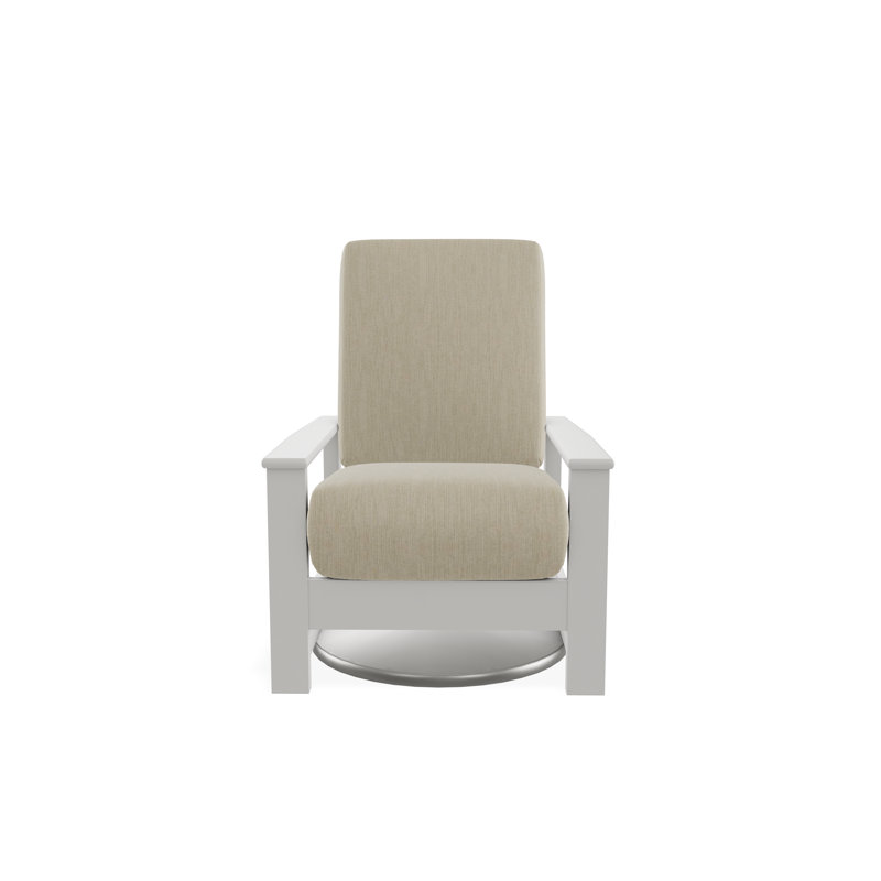 Leeward Polymer Outdoor Lounge Chair, Snow, Huskie