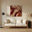 «Lyrical Abstraction 10», art mural en métal brun-383772656