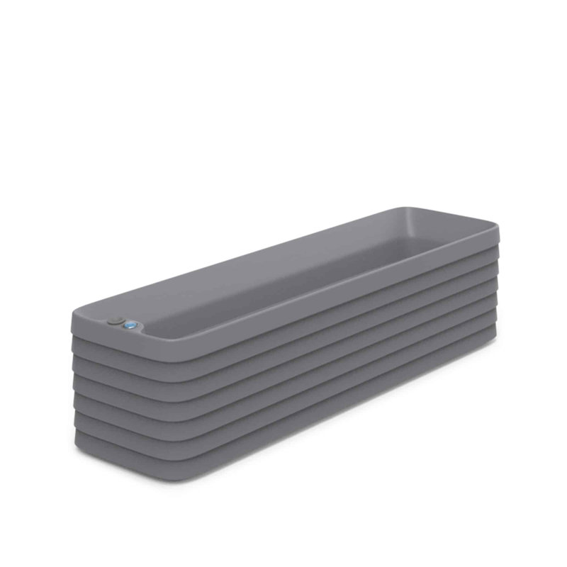 Boîte à fleurs Slat TruDrop, H 12 po x l 47 po x P 13 po, Ardoise