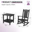 2-Person Stylish Rocking Chair Set with Coffee Table-874583738