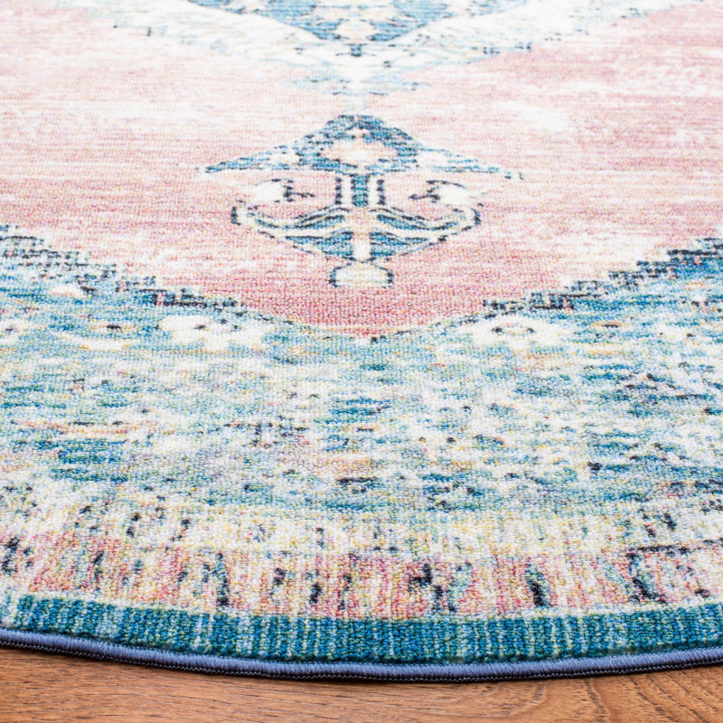 Journey Performance Machine Washable Oriental Rug, Round 6'7"
