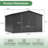 10 x 8 pi Remise entièrement noire avec base