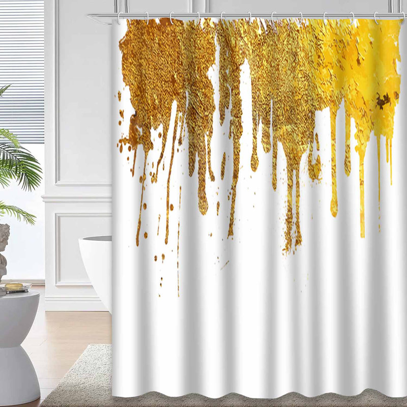 Rideau de douche Grunge Splatter, L 72 po x l 84 po