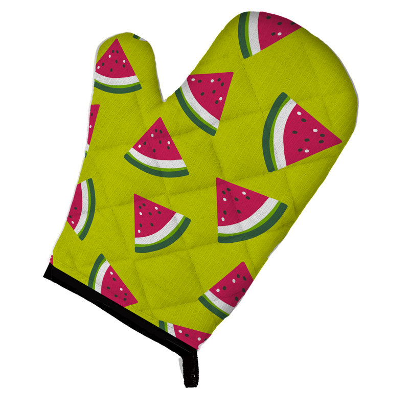 Caroline's Treasures Oven Mitt, Green/Red